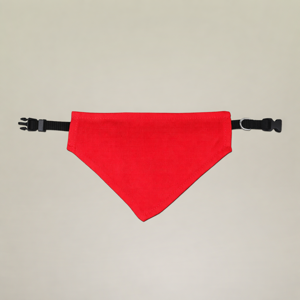 Kairo’s Red Bandana | Clip-On Pet Scarf for Small Dogs & Cats | Adjustable Quick-Release Collar | Axolago Mascot Accessory | Cute Neckwear